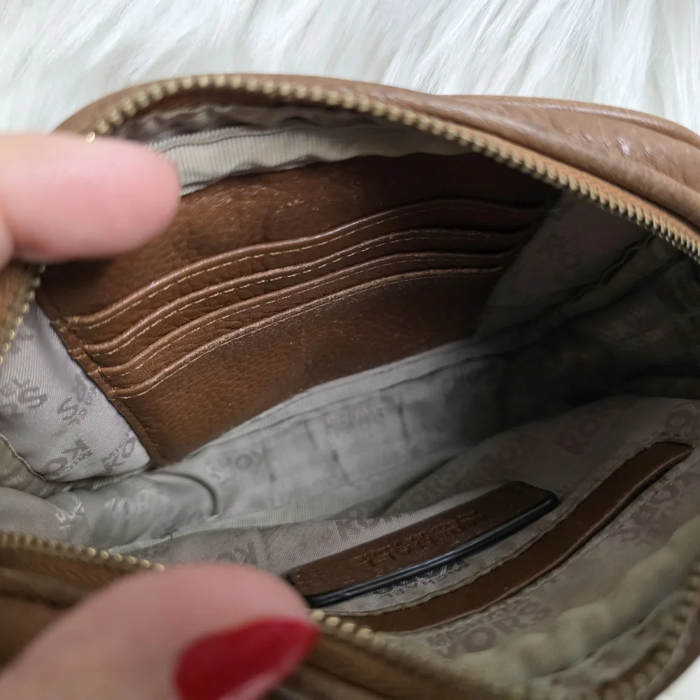 Michael Kors Tan Leather Crossbody Bag - Picture 5 of 6